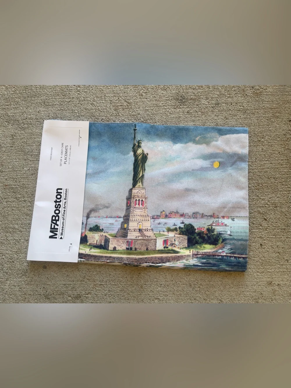 Museum Fine Arts Boston Lady Liberty Statue of Liberty Placemat set 4 -Brand New